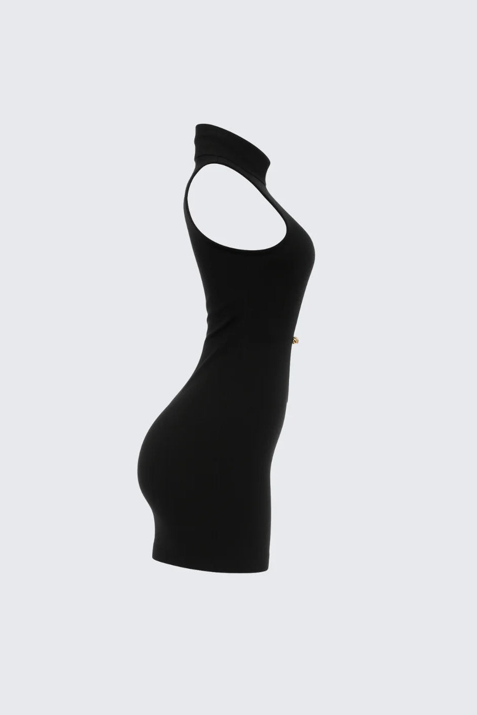 Luci Black Cut‑Out Ring Detail Bodycon Mini Dress
