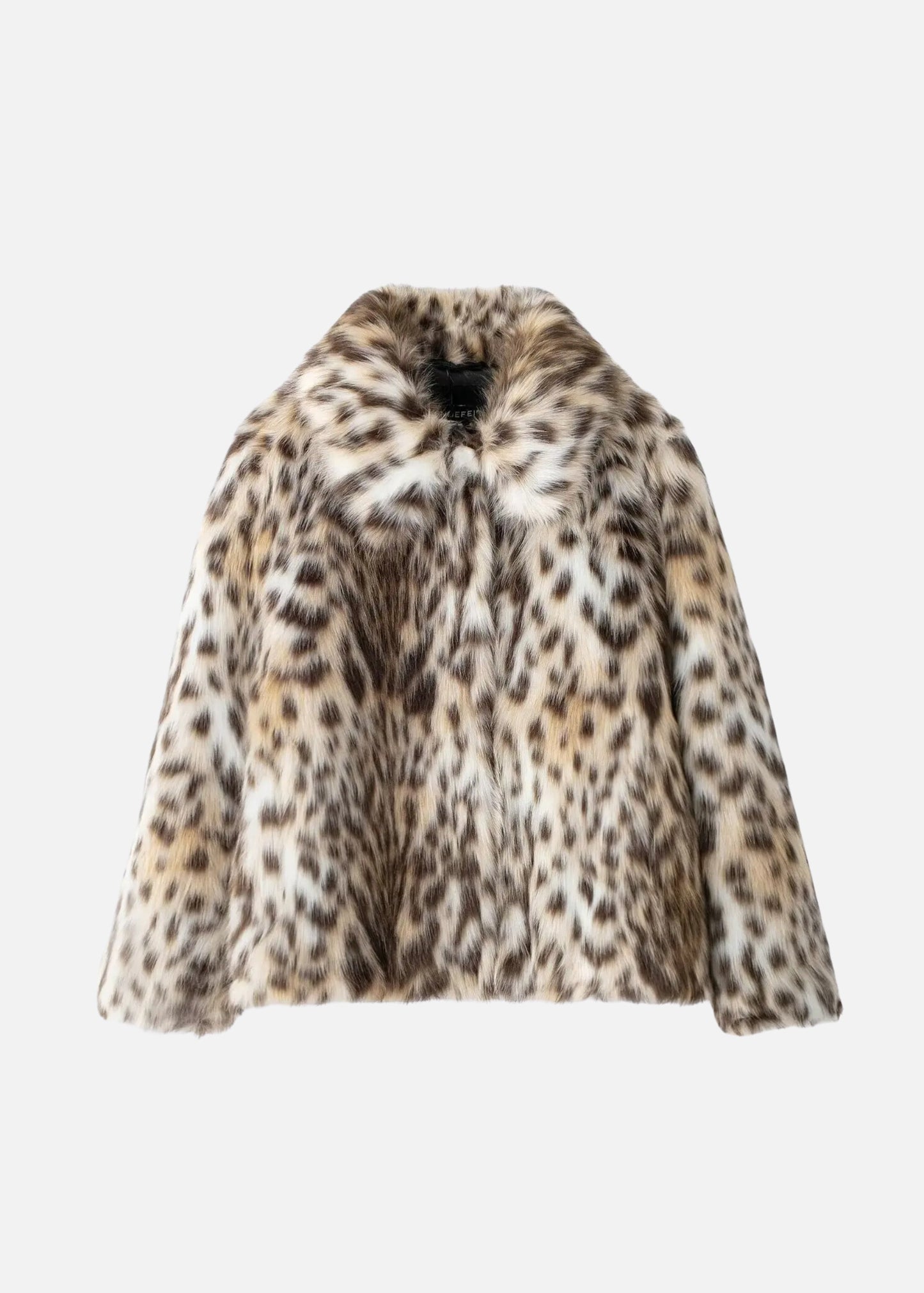 BROWN LEOPARD FAUX FUR COAT