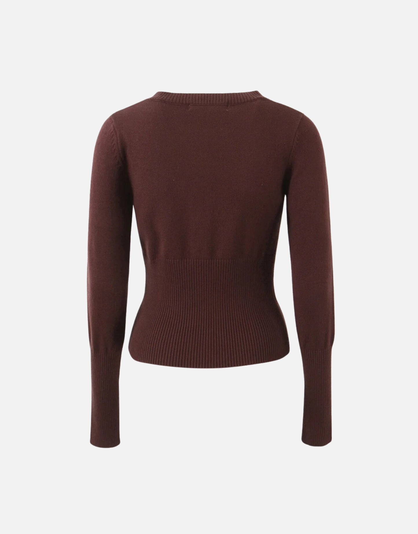 BUTTON UP BROWN KNITTED CARDIGAN