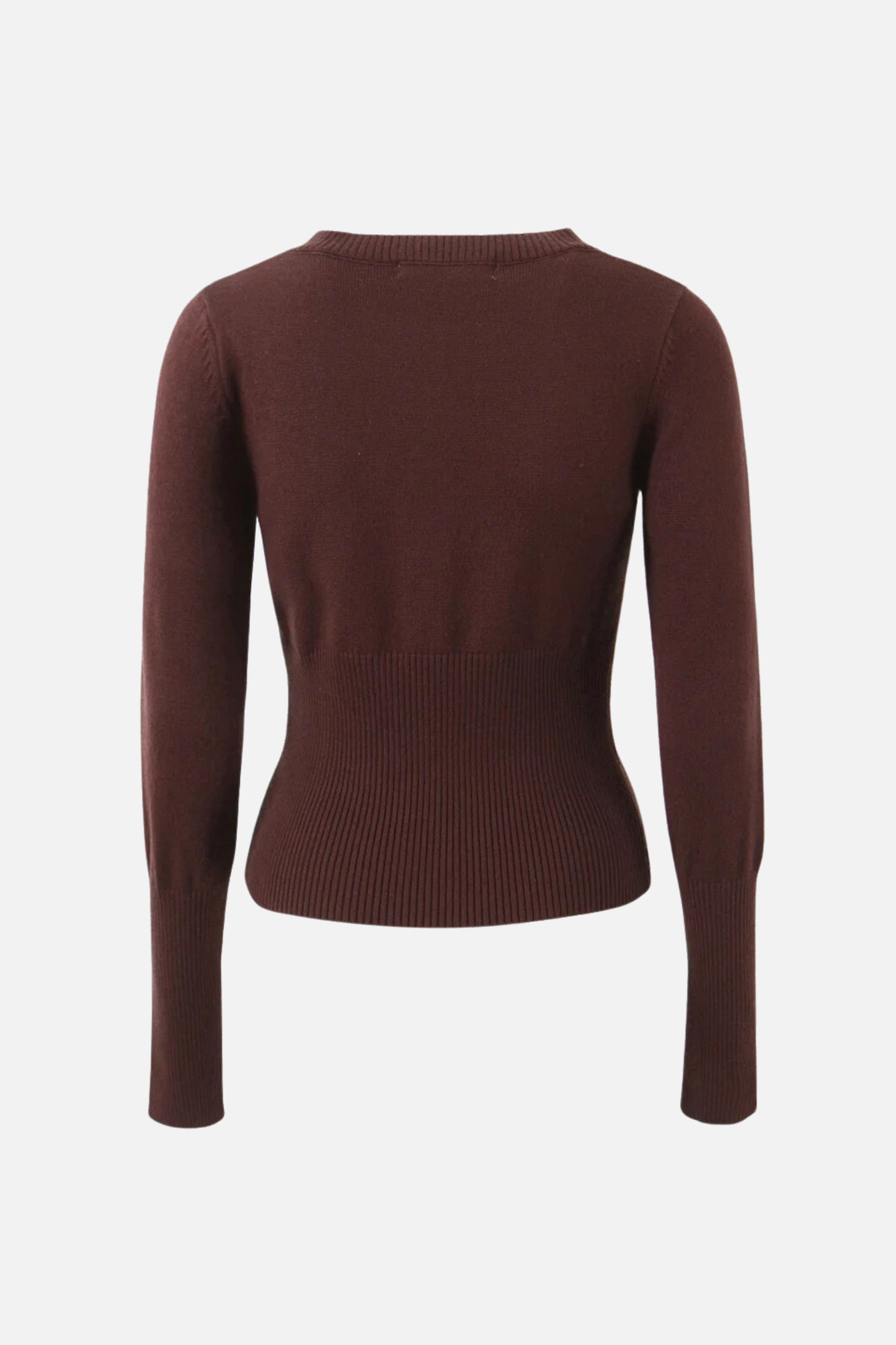 BUTTON UP BROWN KNITTED CARDIGAN