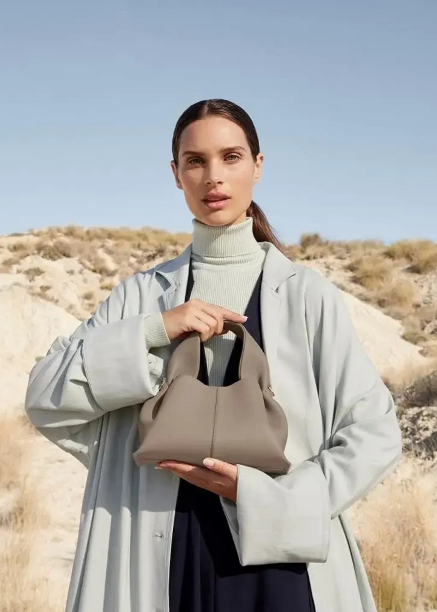 MENUX SHOULDER HANDBAG - BEIGE