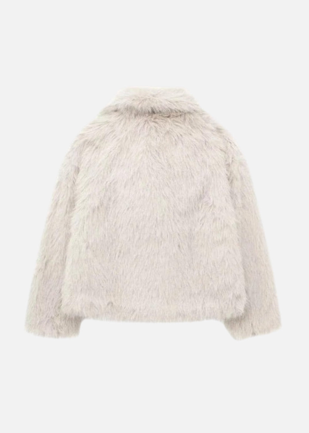 FAUX FUR TURN DOWN COLLOR JACKET - CREAM