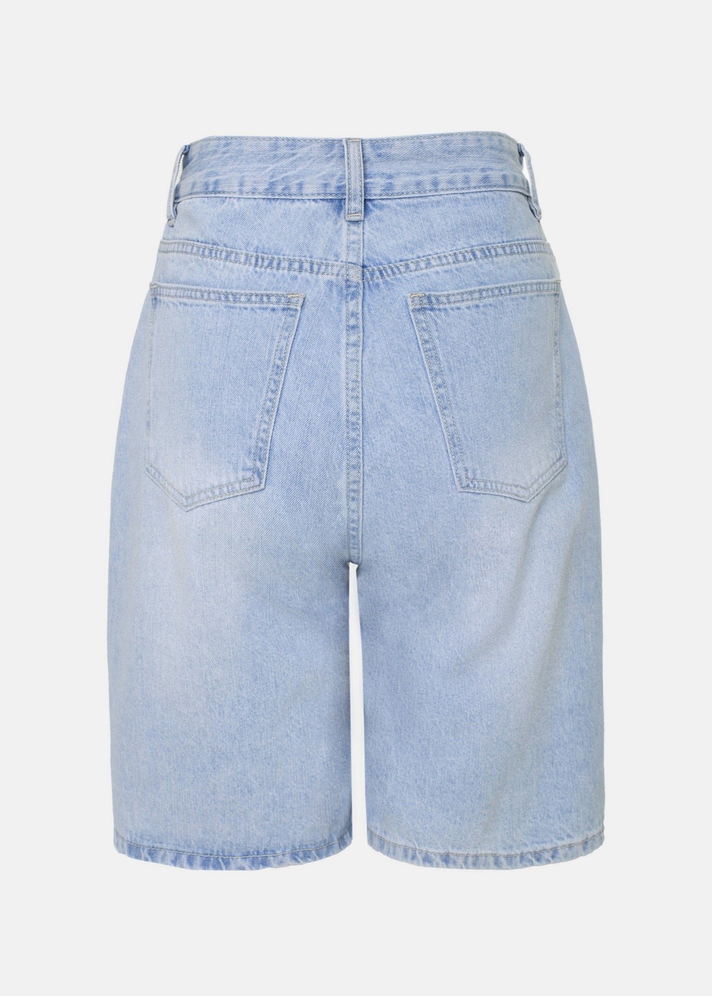 WASHED DENIM BERMUDA SHORTS