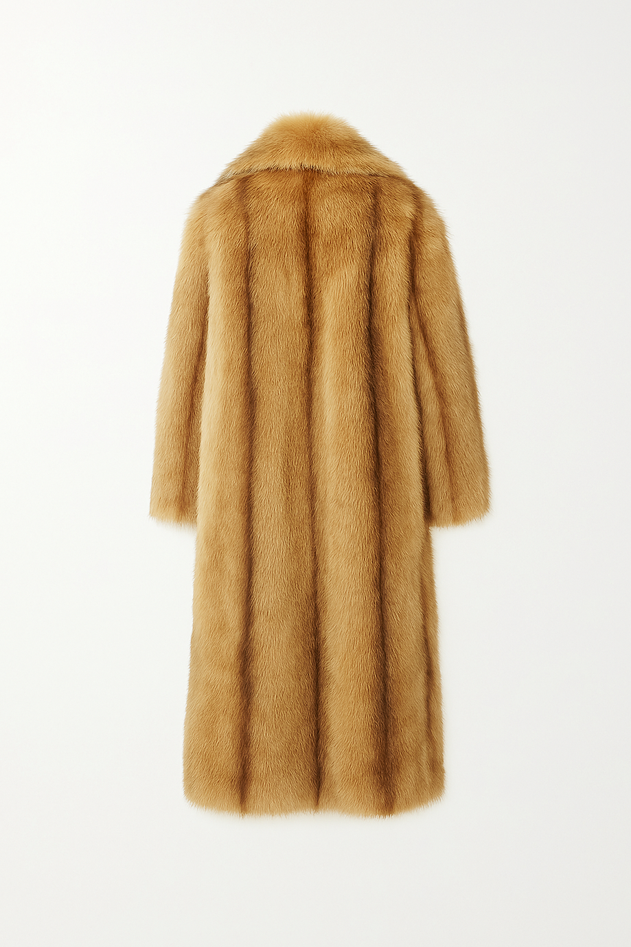Caramel Longline Faux Fur Coat