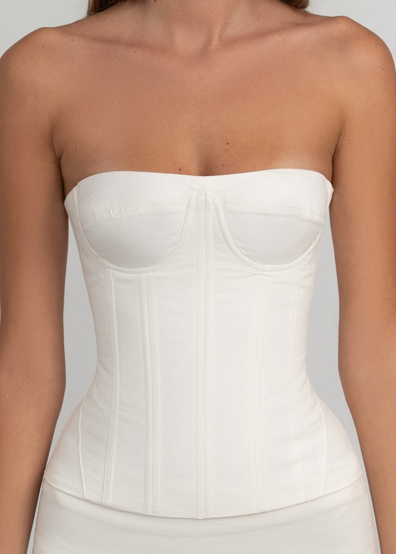 REGALIA WHITE CORSET TOP
