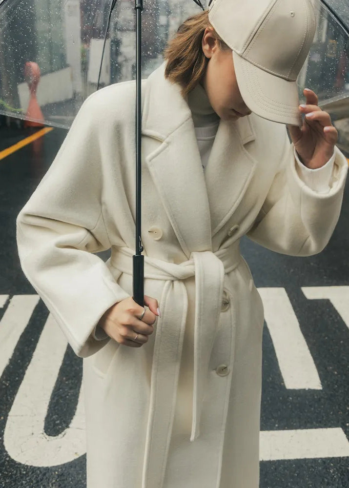LONG BUTTON WOOL COAT