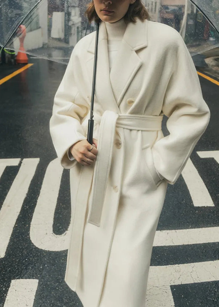 LONG BUTTON WOOL COAT