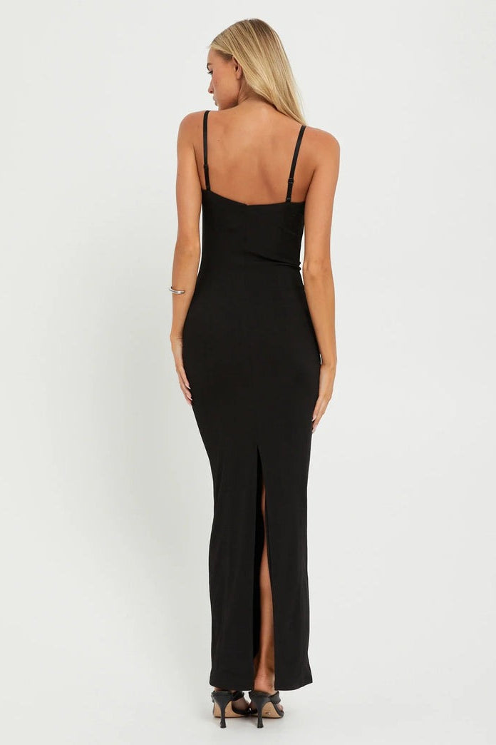 MIMI Black lace Maxi Dress