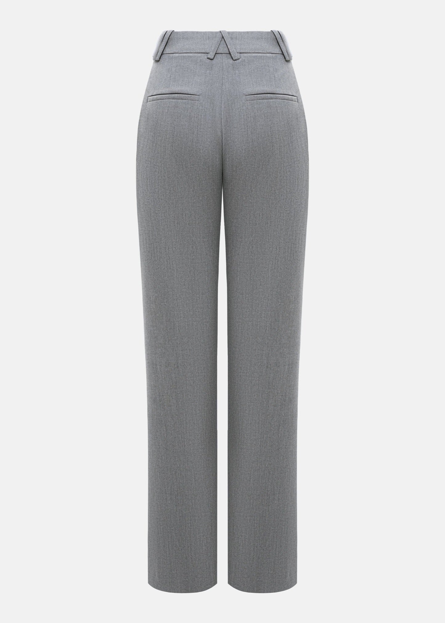 GREY FLARED FITTED TROUSERS