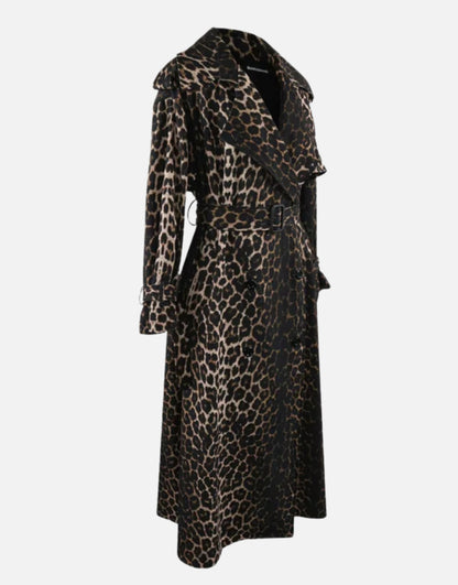 ENVY LEOPARD ORINT TRENCH COAT