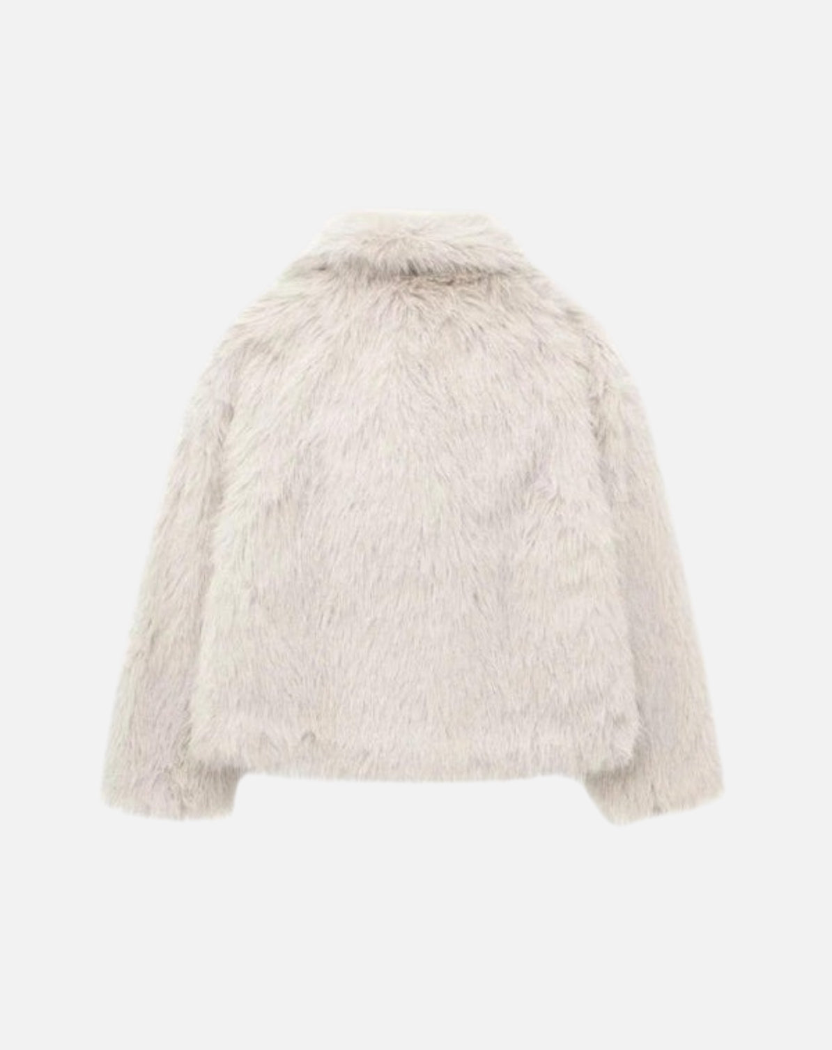 FAUX FUR TURN DOWN COLLOR JACKET - CREAM