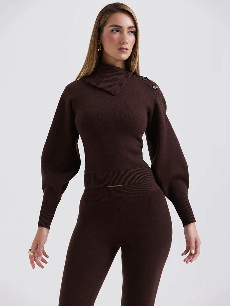 ENVY KNITTED TWO PIECE - BROWN