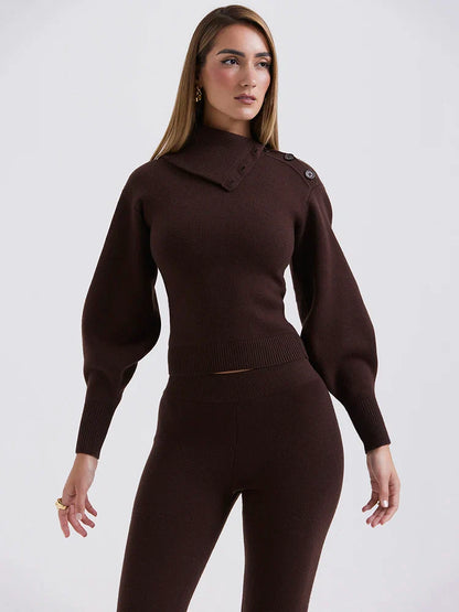 ENVY KNITTED TWO PIECE - BROWN