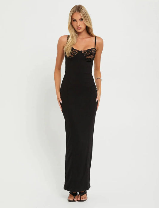 ENVY BLACK LACE MAXI DRESS