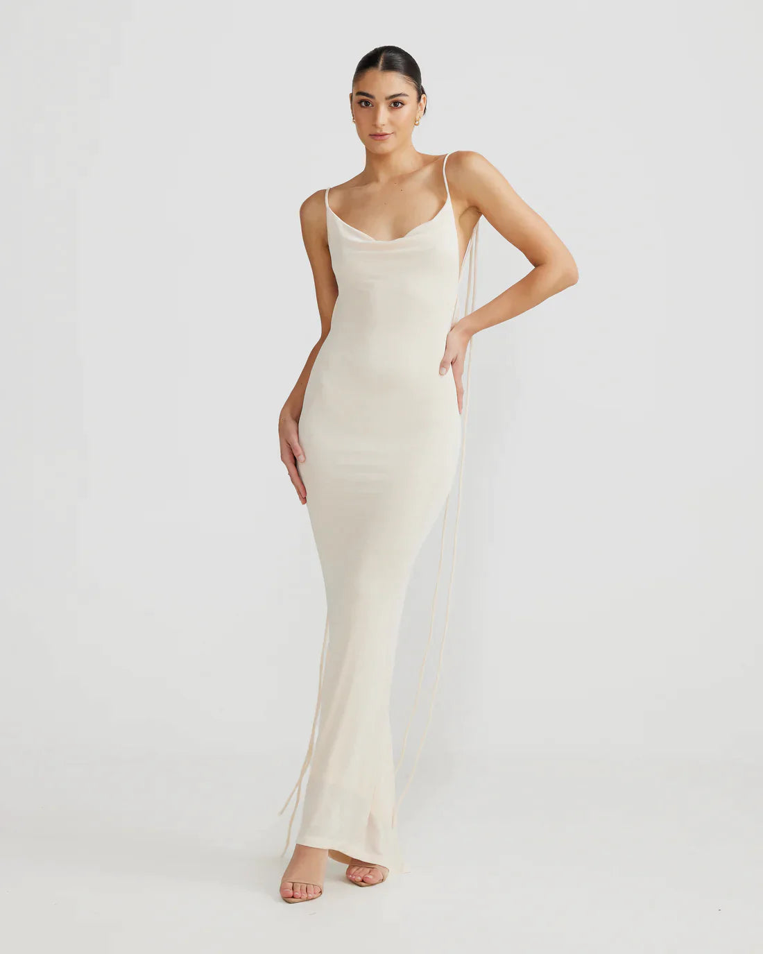 LORREL BACKLESS GOWN - CREAM