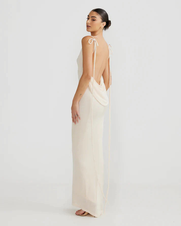 LORREL BACKLESS GOWN - CREAM