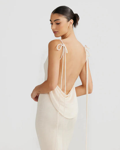 LORREL BACKLESS GOWN - CREAM