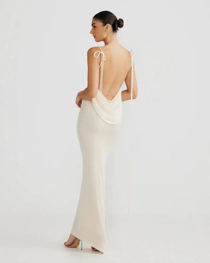 LORREL BACKLESS GOWN - CREAM